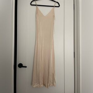 Zara Pink Satin Maxi Dress